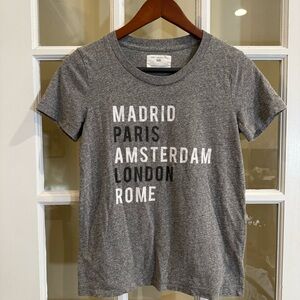 ANTHROPOLOGIE x SOL ANGELES Women's Cities T-Shirt in Heather Gray Size XS
